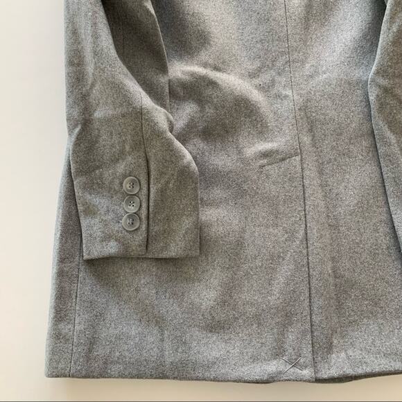 Ellos | Gray Wool Blend Button Up Collared Coat Size 12 - Picture 11 of 12